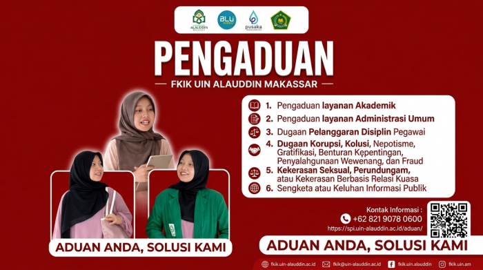Kanal Pengaduan Resmi bagi Sivitas Akademika UIN Alauddin Makassar